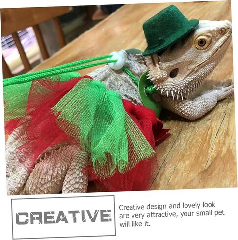 DECHOUS 1SET Lizard Harness Kit XMAS Tarned Leash Boughons و Charmeleons خفيفة الوزن مريحة للمشي في الهواء الطلق in Kuwait