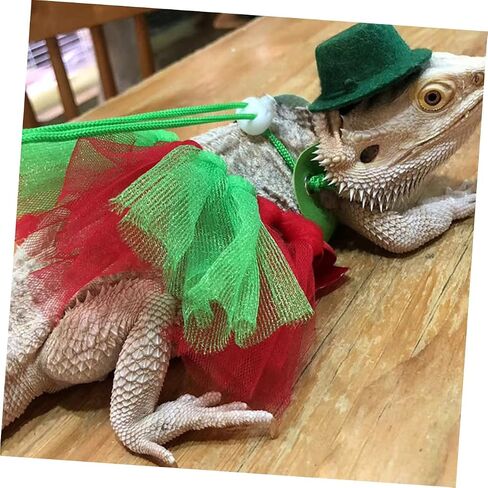 DECHOUS 1SET Lizard Harness Kit XMAS Tarned Leash Boughons و Charmeleons خفيفة الوزن مريحة للمشي في الهواء الطلق in Kuwait