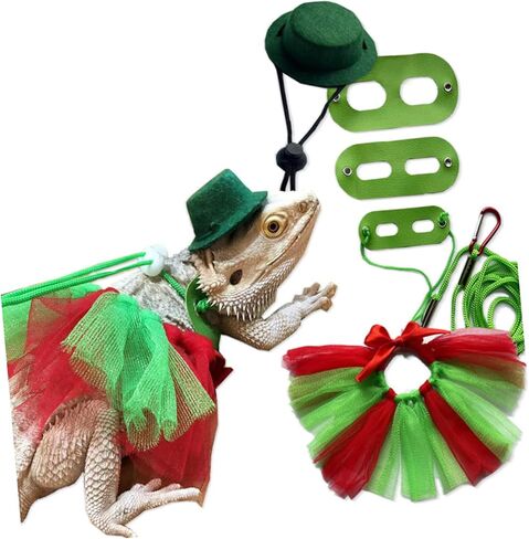 DECHOUS 1SET Lizard Harness Kit XMAS Tarned Leash Boughons و Charmeleons خفيفة الوزن مريحة للمشي في الهواء الطلق in Kuwait