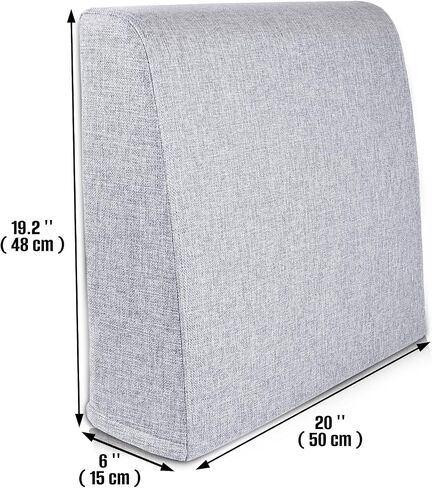 Couch Back Cushions Pillows, Wedge Pillow for Couch & Bed, Back Lumbar Support Pillow, High-Density Foam Backrest Cushion with Linen Cover for Back Pain Relief in Saudi Arabia