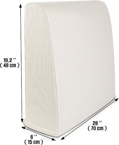 Couch Back Cushions Pillows, Wedge Pillow for Couch & Bed, Back Lumbar Support Pillow, High-Density Foam Backrest Cushion with Linen Cover for Back Pain Relief in Saudi Arabia