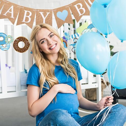 2 Pcs Gender Reveal Party Decorations Pre-Strung Boy or Girl Burlap Baby Shower Banner and Bodysuits Clothesline Garland Baby Outfit for Gender Reveal Birthday Baby Shower Party Decorations in Saudi Arabia