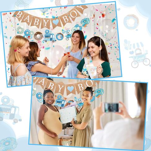 2 Pcs Gender Reveal Party Decorations Pre-Strung Boy or Girl Burlap Baby Shower Banner and Bodysuits Clothesline Garland Baby Outfit for Gender Reveal Birthday Baby Shower Party Decorations in Saudi Arabia