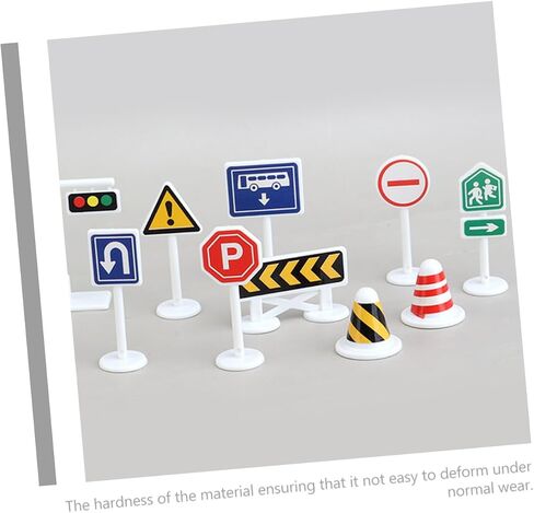 Besportble 10pcs Miniature Traffic Larrricade Scile Bright Road Block Models Lightweight Sumpact للعب التفاعلي ومحاكاة مشهد حركة المرور in Saudi Arabia