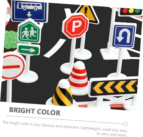 Besportble 10pcs Miniature Traffic Larrricade Scile Bright Road Block Models Lightweight Sumpact للعب التفاعلي ومحاكاة مشهد حركة المرور in Saudi Arabia
