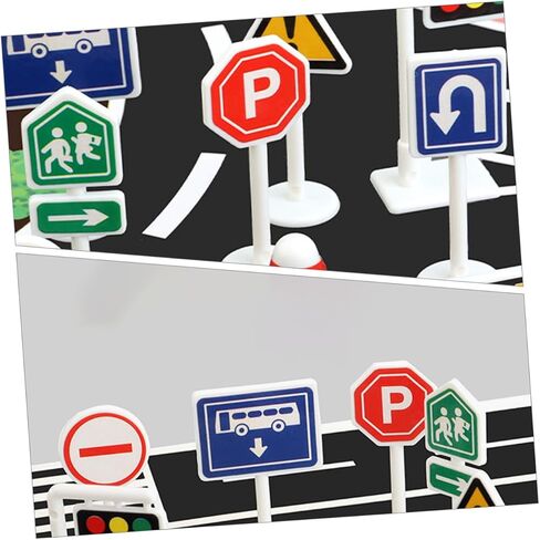 Besportble 10pcs Miniature Traffic Larrricade Scile Bright Road Block Models Lightweight Sumpact للعب التفاعلي ومحاكاة مشهد حركة المرور in Saudi Arabia