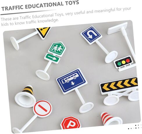 Besportble 10pcs Miniature Traffic Larrricade Scile Bright Road Block Models Lightweight Sumpact للعب التفاعلي ومحاكاة مشهد حركة المرور in Saudi Arabia