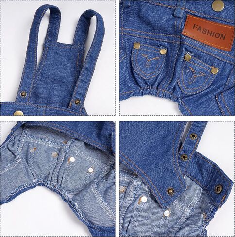 Choyaxo Dog Cloth Sailds Sails Pet Strap Pants for Small Puppy Cat Pets Jean Jean Sling Sling Sling Combs Dog Association (Blue ، Medium) in Kuwait