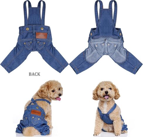 Choyaxo Dog Cloth Sailds Sails Pet Strap Pants for Small Puppy Cat Pets Jean Jean Sling Sling Sling Combs Dog Association (Blue ، Medium) in Kuwait