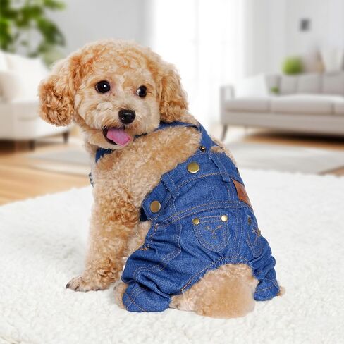 Choyaxo Dog Cloth Sailds Sails Pet Strap Pants for Small Puppy Cat Pets Jean Jean Sling Sling Sling Combs Dog Association (Blue ، Medium) in Kuwait