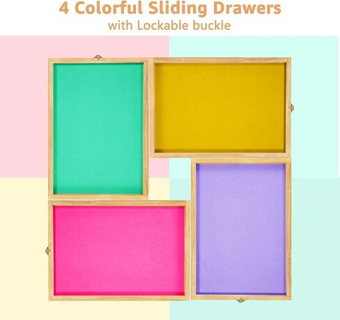 1500 Piece Puzzle Table with Legs, 35''x26'' Adjustable Puzzle Tables for Adults and Children | 3-Tilting-Angle Portable Wooden Jigsaw Puzzle Board with 4 Drawers & Cover for Gift in Saudi Arabia