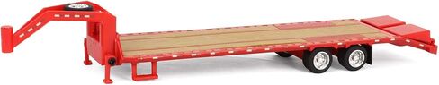 Greenlight 1/64 Gooseneck Trailer ، أحمر مع خطوط ريد آند بيضاء ، Hobby 30467 in Kuwait
