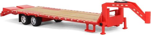 Greenlight 1/64 Gooseneck Trailer ، أحمر مع خطوط ريد آند بيضاء ، Hobby 30467 in Kuwait