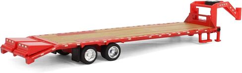 Greenlight 1/64 Gooseneck Trailer ، أحمر مع خطوط ريد آند بيضاء ، Hobby 30467 in Kuwait