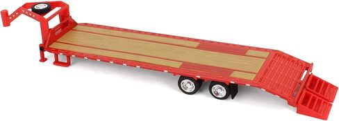Greenlight 1/64 Gooseneck Trailer ، أحمر مع خطوط ريد آند بيضاء ، Hobby 30467 in Kuwait