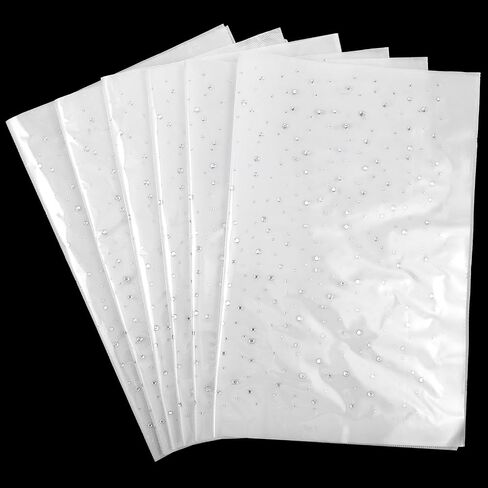 8 Sheet Glitter Hotfix Rhinestones Iron-On Rhinestone Decals Flat Round Rhinestone Patches Hot Melt Sparkle Decals Transfers for Clothing DIY Craft for Clothing Embellishment (2mm, 3.5mm) in Saudi Arabia