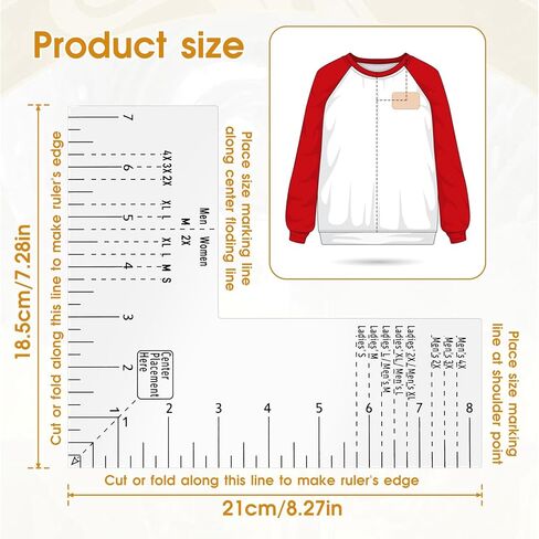 دليل حاكم Tshirt لمحاذاة تطريز واضح حاكم الخياطة اليسر in Kuwait