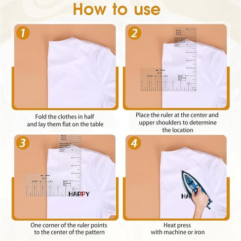 دليل حاكم Tshirt لمحاذاة تطريز واضح حاكم الخياطة اليسر in Kuwait