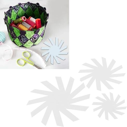 Woven Spiral Storage Basket Cutting Ruler Template, 3Pcs, Fine and Accurate Scale, PET Material, for Sewing, Quilting, and More in Saudi Arabia