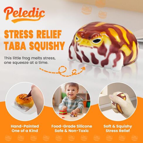 Taba Squishy ، ألعاب Gecko Squeeze فائقة النعومة للأطفال البالغين ، تململ ألعاب التغذية الحسية للإجهاد. in Kuwait