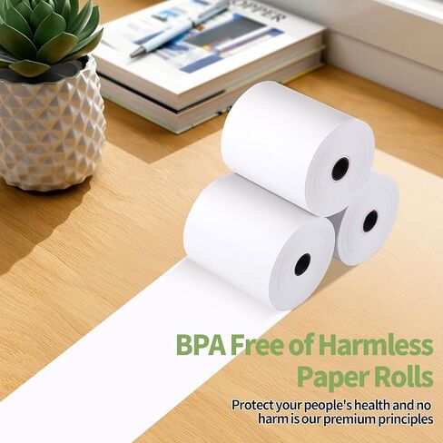 لفة ورق الاستلام الحراري 3 1/8 "× 230 '5 لفات متوافقة مع أنظمة نقاط البيع ، وسجلات نقدية - ورقة استلام بطاقة الائتمان مجانية ، BPA ، in Kuwait