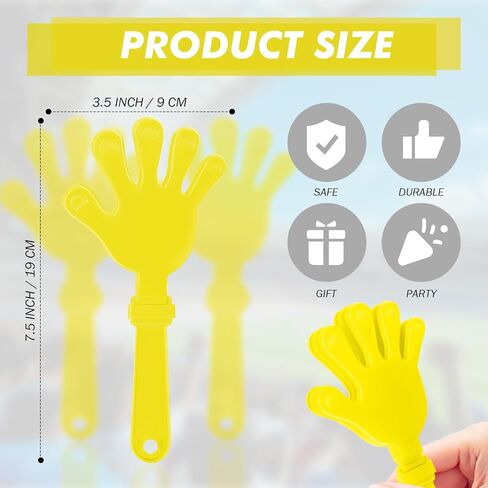 100 PCS Hand Clappers Noisemakers 7.5 بوصة Clappers Noisemakers Clappers Hand Clappers for Andy Mays Game Football Events Heaits Supplies Football Football Football (Black) in Saudi Arabia