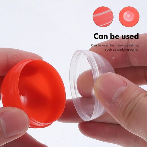 50Pcs Translucent Macaron Color Shells, 1.5in Empty Vending Machine Capsules, PP Color Round Capsules Bulk, Small Plastic Container for Easter Party Favors Themed in Saudi Arabia