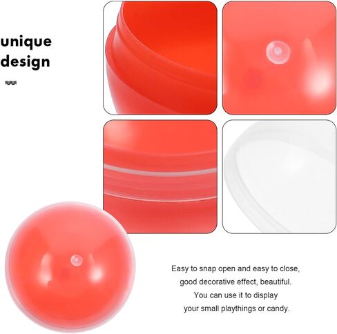 50Pcs Translucent Macaron Color Shells, 1.5in Empty Vending Machine Capsules, PP Color Round Capsules Bulk, Small Plastic Container for Easter Party Favors Themed in Saudi Arabia
