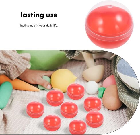 50Pcs Translucent Macaron Color Shells, 1.5in Empty Vending Machine Capsules, PP Color Round Capsules Bulk, Small Plastic Container for Easter Party Favors Themed in Saudi Arabia