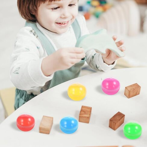 50Pcs Translucent Macaron Color Shells, 1.5in Empty Vending Machine Capsules, PP Color Round Capsules Bulk, Small Plastic Container for Easter Party Favors Themed in Saudi Arabia