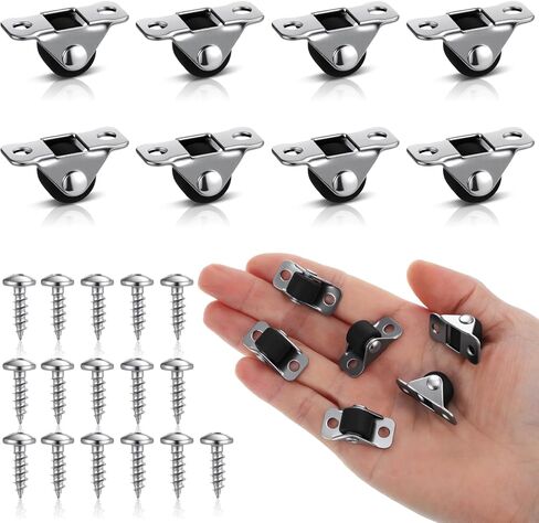 8 PCS 1/2 بوصة عجلات صغيرة العجلات منخفضة العجلات الصغيرة المصغرة مع البراغي التي لاصق عجلات صغيرة متداول in Saudi Arabia