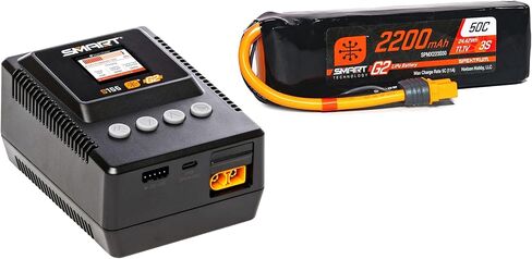 SPEKTRUM Accessories SMART PORESTAGE 3S AIR BUNDLE: G2 2200MAH 3S LIPO IC3 & S155 Charger ، SPMXPSA400 in Kuwait