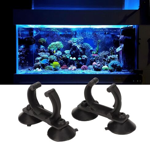 Gloglow 2pcs أكواب شفط حوض السمك ، حامل إضاءة سخان تحت الماء مقاطع تثبيت آمنة لخزانات السمك مرشحات أنابيب الأوسمة in Kuwait