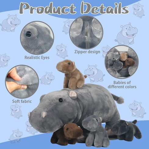5 Piece Sea Turtle Stuffed Animal with Babies Inside, 12'' Mommy Stuffed Turtle Plush Pillow Toy with 3 Little Turtles Tortoise Toys for Kids Girls Boys Birthday Christmas Plush Gifts Party Favors in Kuwait