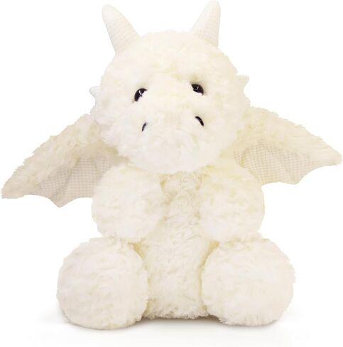 Soft Little Flying Dinosaur Stuffed Plush Pillow, Adorable White Dragon Plush Toy and Birthday Present for Kids, Adults and Collectors(White/7.9in) in Kuwait