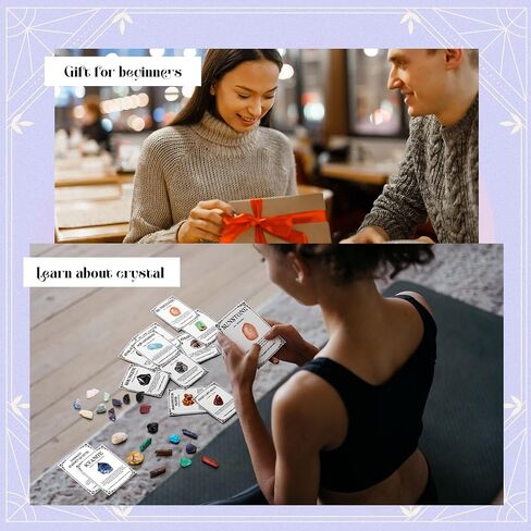100 Pcs Crystal Healing Guide to Meaning and Uses of Crystal Oracle Cards Stones and Gems Energy Healing Gifts for Beginners in Saudi Arabia