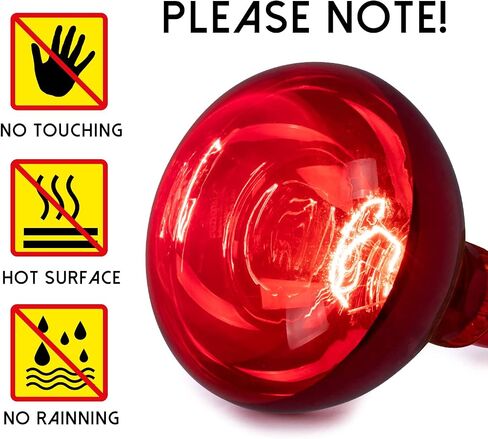 4 Pack 250W Heat Lamp Bulbs for Chicks, R40 Red Heat Lamp for Chickens, Infrared Heating Bulbs for Brooder Heater, I Incandescent Heat Bulb for Pet, Bathroom, Food in Saudi Arabia