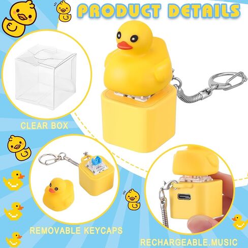 1 PCS Quacking Duck -keychain fidget toy keyboard keyboard keycaps keycaps Quack Fidget keychain in Saudi Arabia