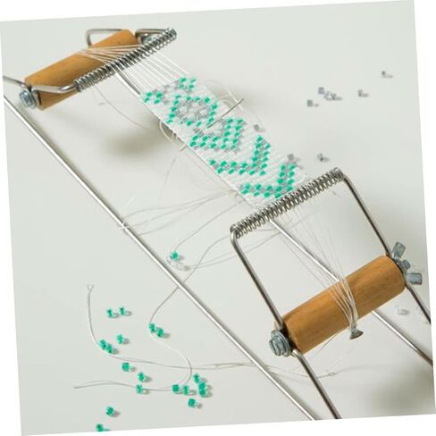 Homsfou Metal Frame Bead Loom Met للمبتدئين أدوات جهاز الديكور البسيط لمجوهرات صنع الأساور والملحقات الحرفية in Saudi Arabia