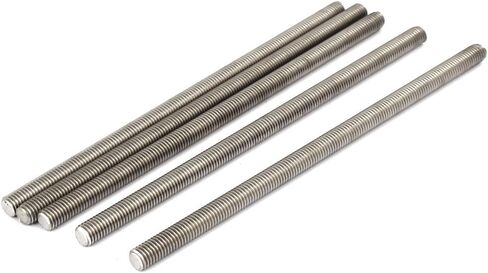 Uxcell M12 x 100mm متري خيط اليد اليمنى كامل الخيوط قضيب مسمار السحابة 5PCS in Saudi Arabia