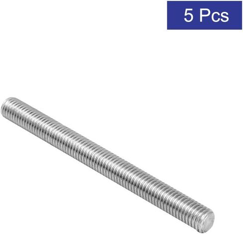 Uxcell M12 x 100mm متري خيط اليد اليمنى كامل الخيوط قضيب مسمار السحابة 5PCS in Saudi Arabia