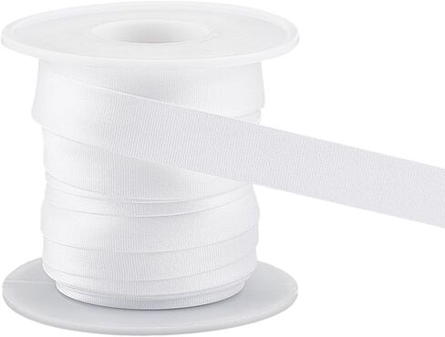 BENECREAT 13.6 Yard Satin Bias Tape, 1/2 Inch (15mm) White Single Fold Satin Binding Bias Ribbon for Cheongsam Sewing, Clothing Seaming Piping, Garments Accessories in Saudi Arabia