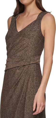 DKNY Women's All Over Metallic Knit Sleeveless Dress in Saudi Arabia