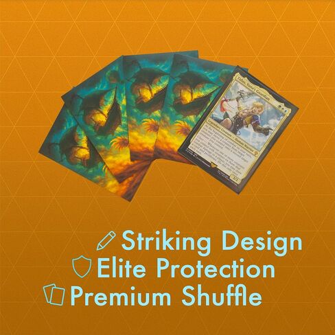 MTG Sleeves by Arcanum Industries, 103 Matte Card Sleeves for Magic The Gathering & TCG - Premium Shuffle Feel & Borderless Art with Black Interior (Steampunk Fantasy) in Saudi Arabia