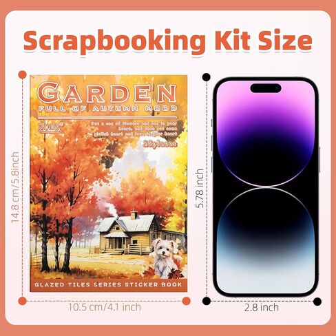 Autumn Filled The Garden Sticker Scrapbooking Supplies for Junk Journal, 20 Sheets PET Stickers - Vintage Journaling Stickers, Ephemera Sticker Book Pre Cut(TZ-009-003) in Saudi Arabia