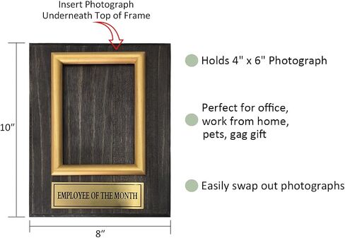 Employee Of the Month Award Plaque Honor Photo Frame.8x10 inchs Picture Plaque Holds a 4x6in Photo.Employee Appreciation Award in Saudi Arabia