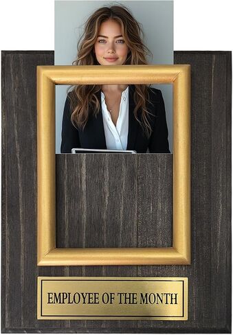 Employee Of the Month Award Plaque Honor Photo Frame.8x10 inchs Picture Plaque Holds a 4x6in Photo.Employee Appreciation Award in Saudi Arabia