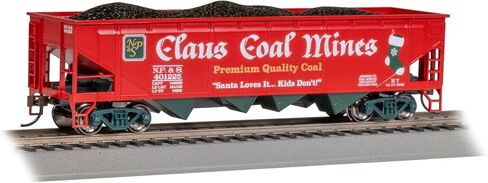 Trains Bachmann - 40 'Quad Hopper Car - عيد الميلاد - NP & S® Claus Coal Mines - Ho Scale in Saudi Arabia