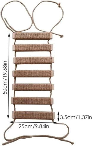 Cat Bridge 20in Cat Climbing Frame Outdoor Cat Tree Wall Climbing Bridge Climbing Rope Ladder for Cat Pets Climbing Frame in Saudi Arabia