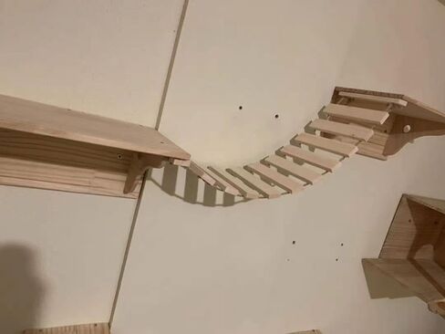 Cat Bridge 20in Cat Climbing Frame Outdoor Cat Tree Wall Climbing Bridge Climbing Rope Ladder for Cat Pets Climbing Frame in Saudi Arabia